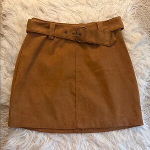 Hollister Tan Mini Skirt with Belt Size Small